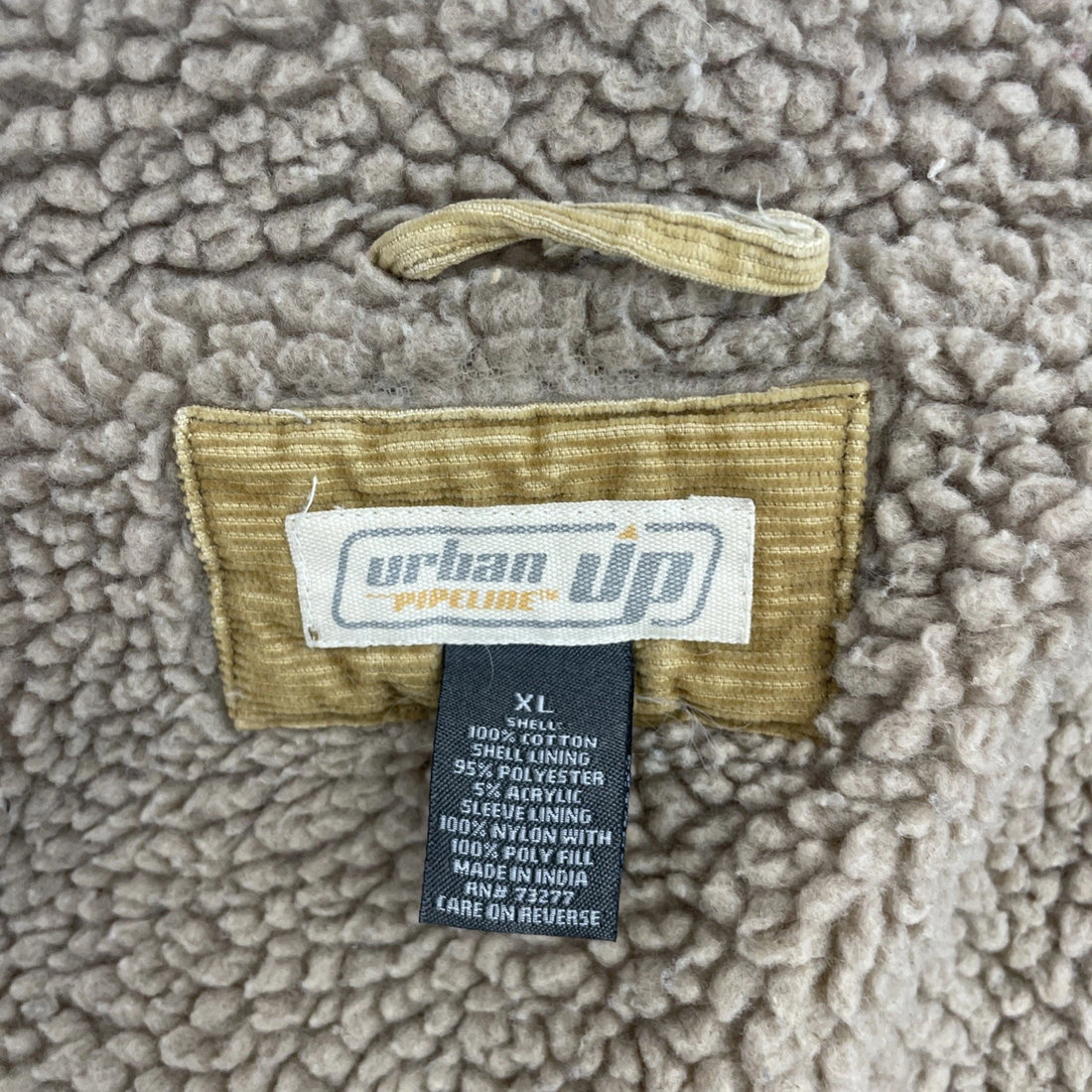 Urban Pipeline Corduroy Trucker Jacket Size XL Sherpa Lined Y2K