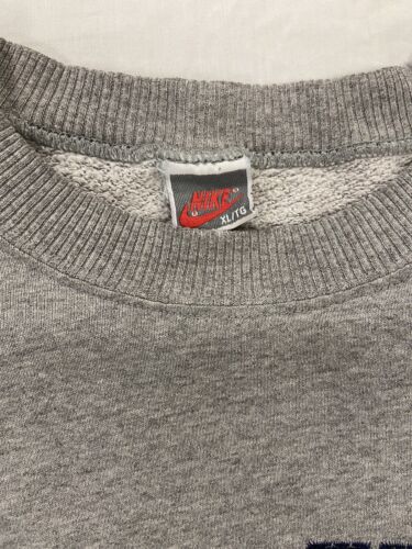 Vintage Nike Sweatshirt Crewneck Size XL Gray Spell Out Swoosh 80s 90s