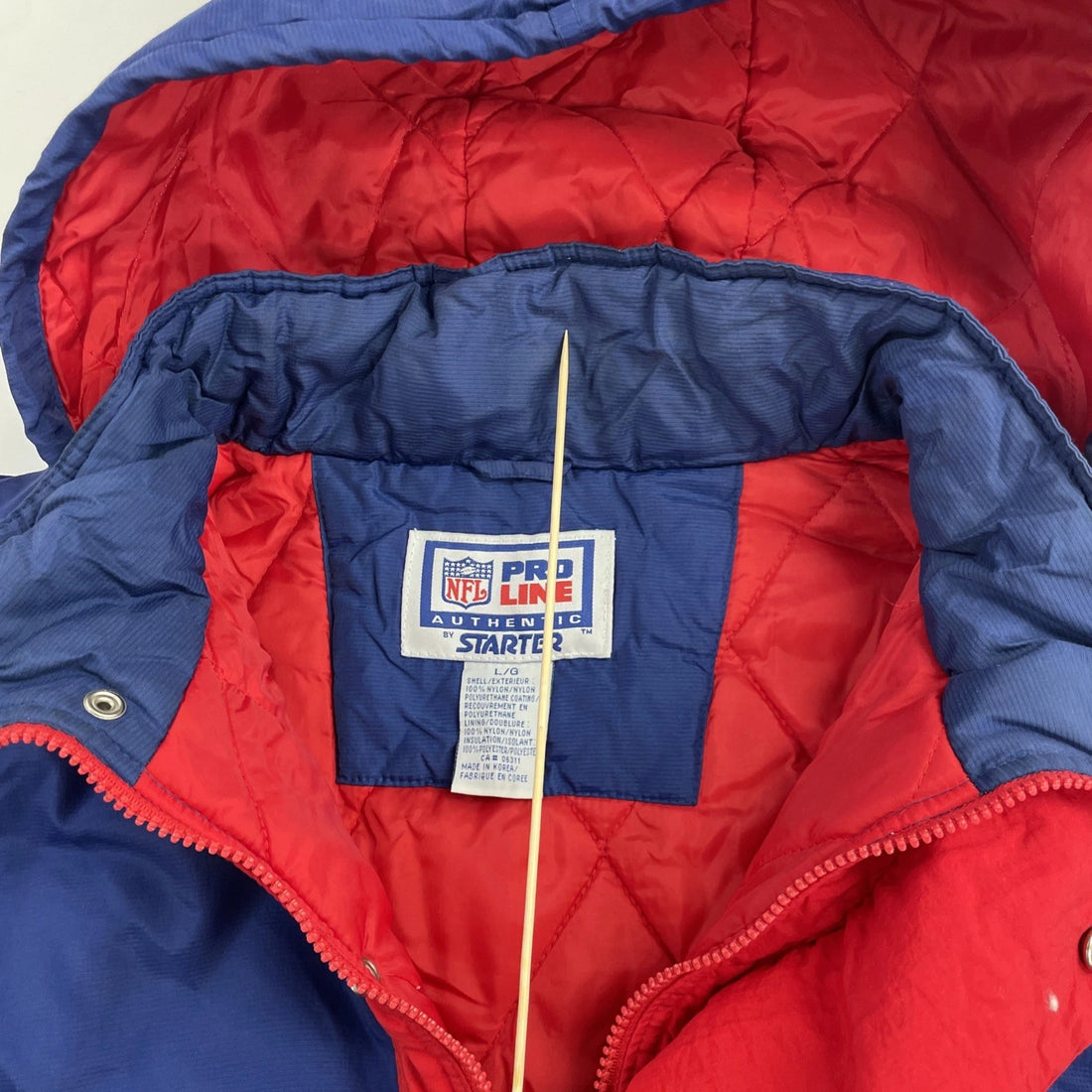 Vintage New England Patriots Starter Puffer Jacket Size Large 90s NFL