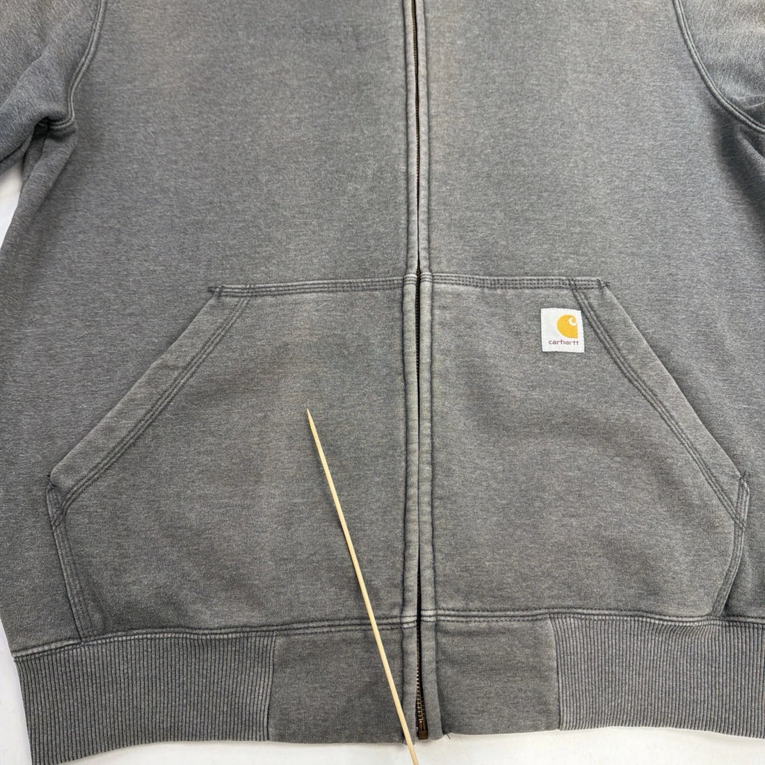 Carhartt Full Zip Sweatshirt Hoodie Size Large Charcoal Gray