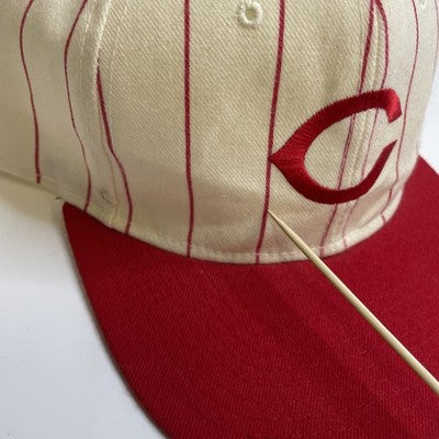 Vintage Cincinnati Reds Wool American Needle Snapback Hat Cap Pinstripe MLB