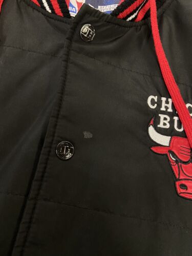 Chicago Bulls Varsity Bomber Jacket Size 3XL Black NBA