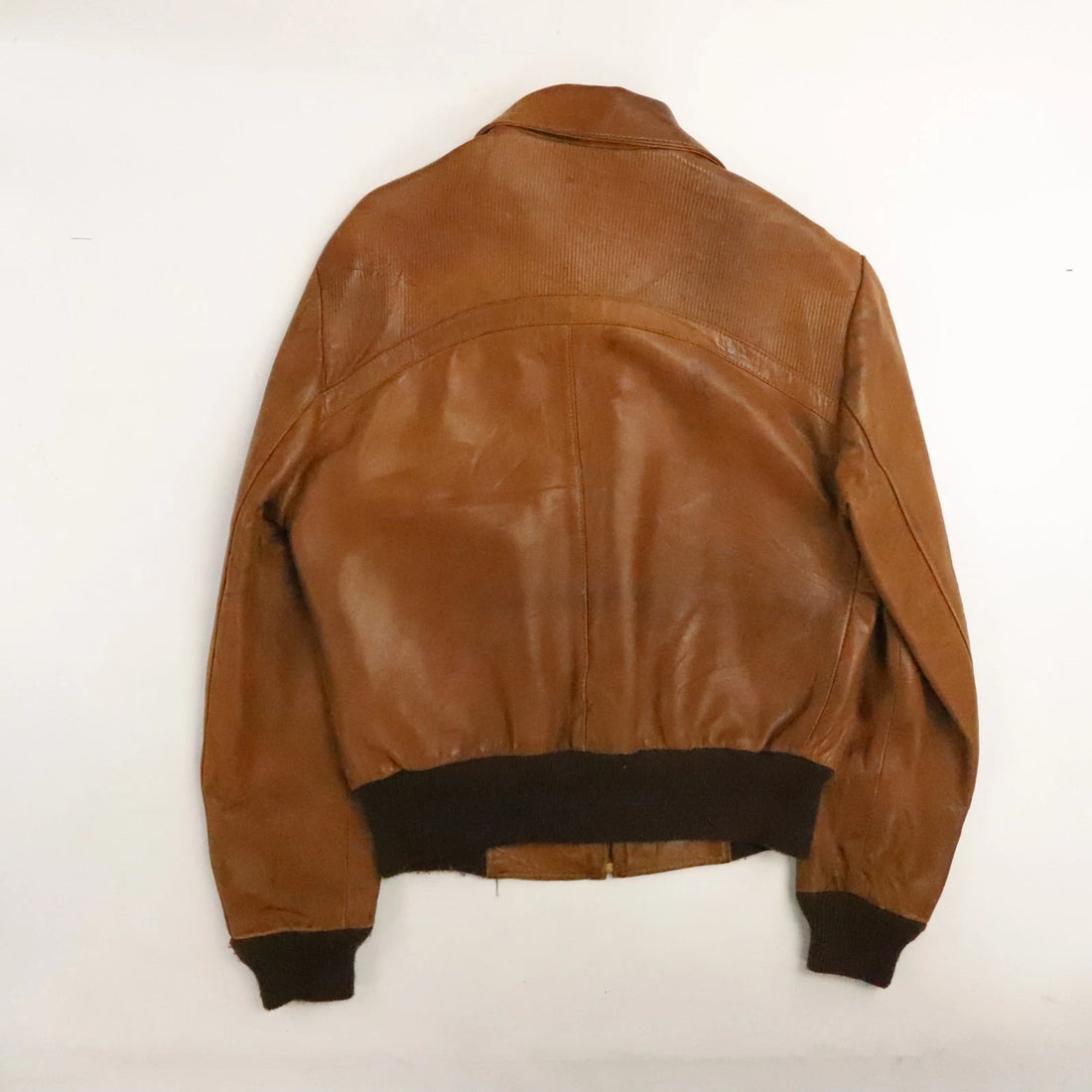 Vintage Hideout Leather Jacket Size 40 Brown Talon Zip 1950s 50s