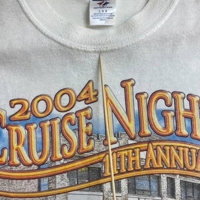 Vintage 11th Annual Cruise Night T-Shirt Size Large Auto 2004