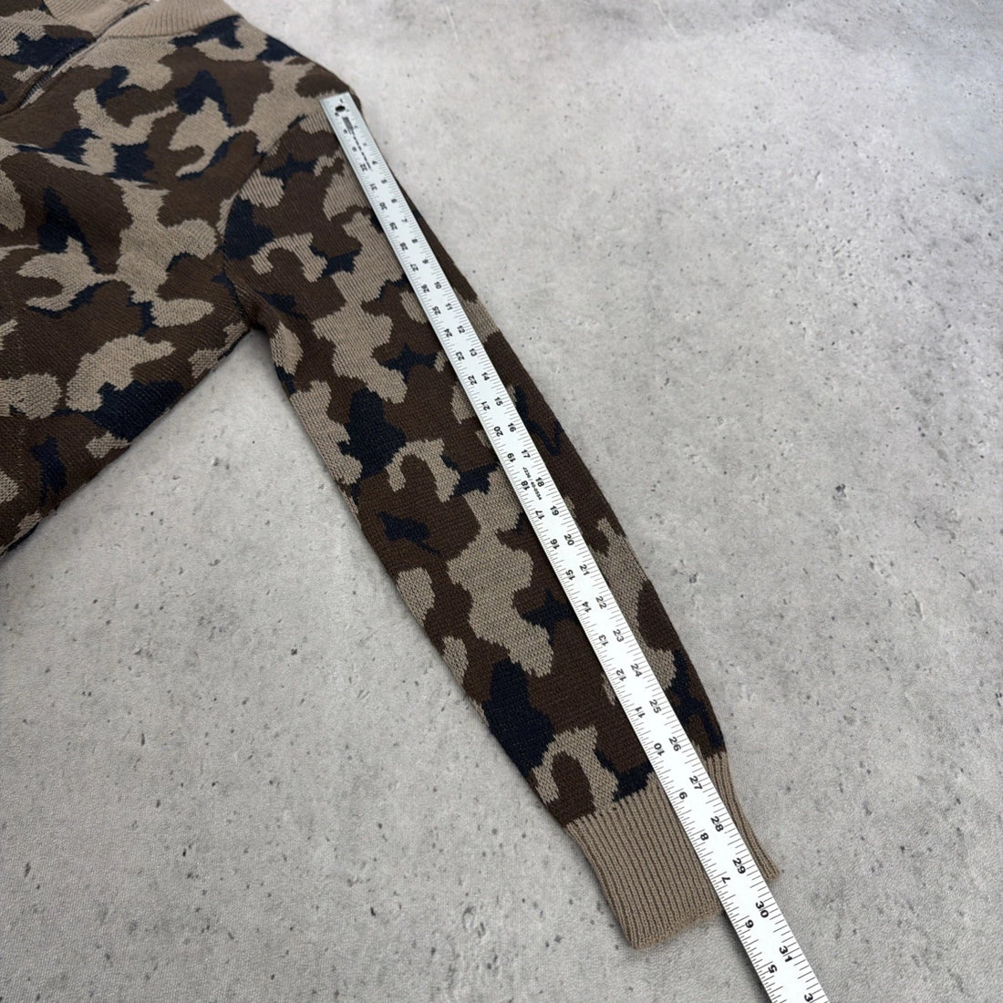 Vintage Wool Camo Bomber Jacket Size XL