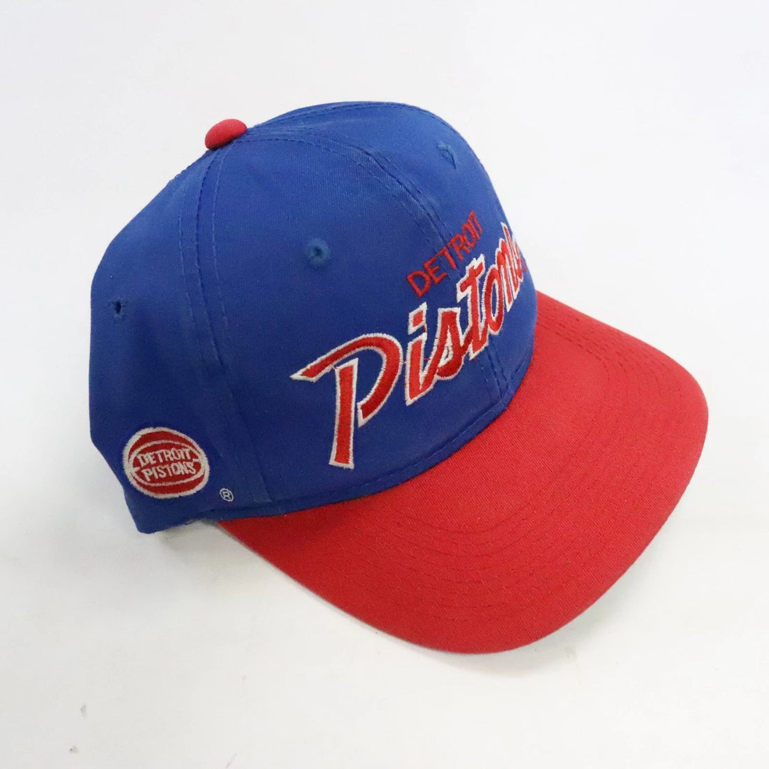 Vintage Detroit Pistons Script Sports Specialties Twill Snapback Hat OSFA NBA