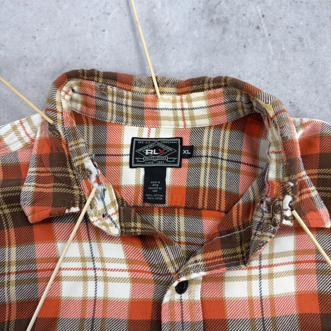 Vintage Ralph Lauren RLX Plaid Button Up Shirt Size XL