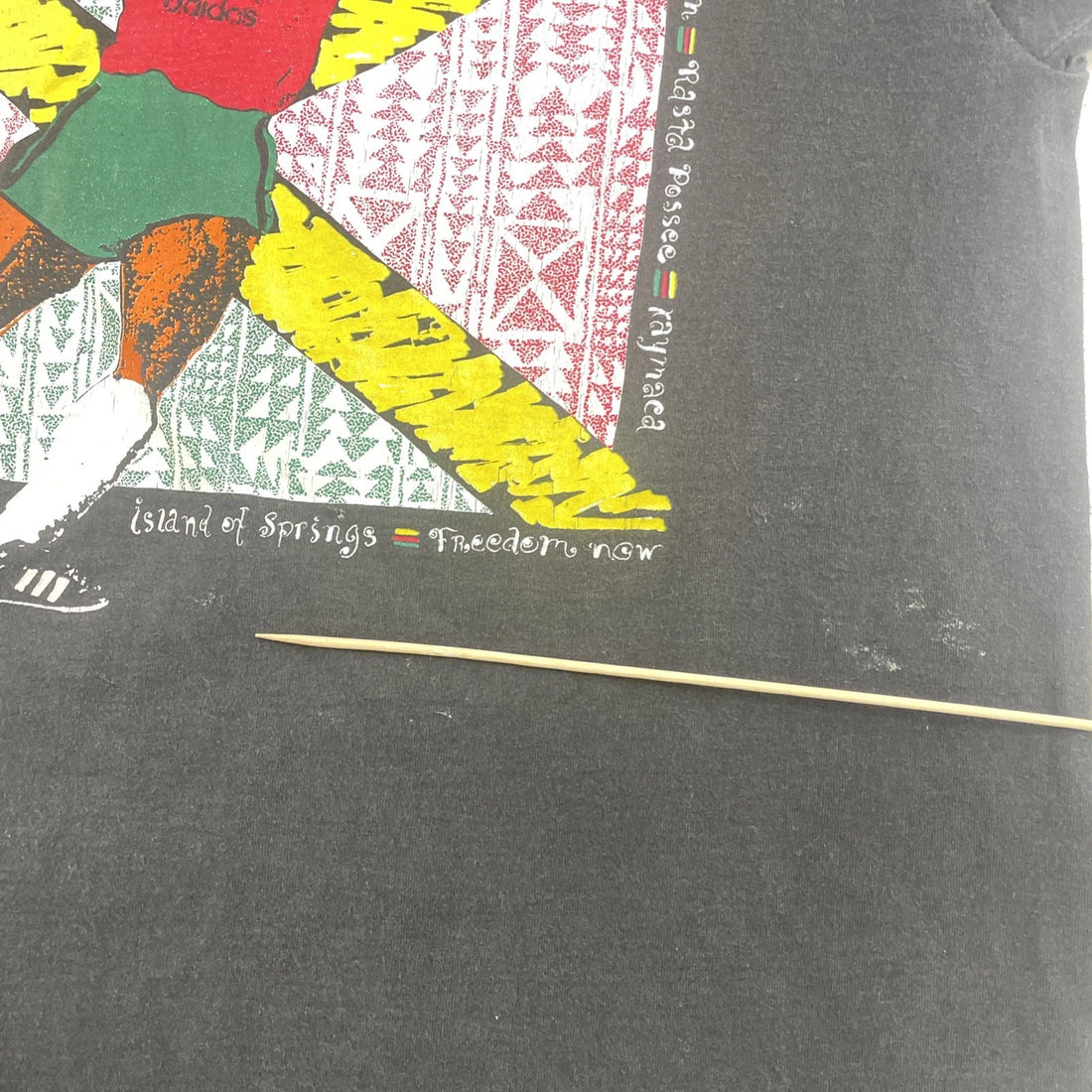 Vintage Adidas Jamaica Soccer T-Shirt Size Large Bunny Wailer Bob Marley Rasta