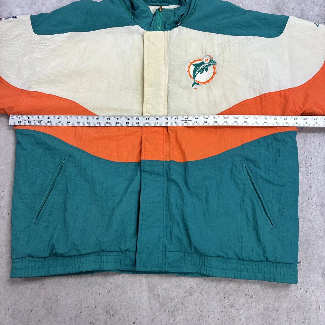 Vintage Miami Dolphins Apex One Puffer Jacket Size XL 90s NFL