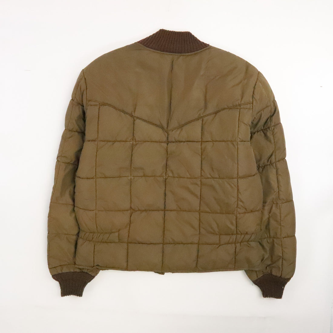 Vintage Walls Blizzard-Pruf Quilted Puffer Jacket Size Large Brown