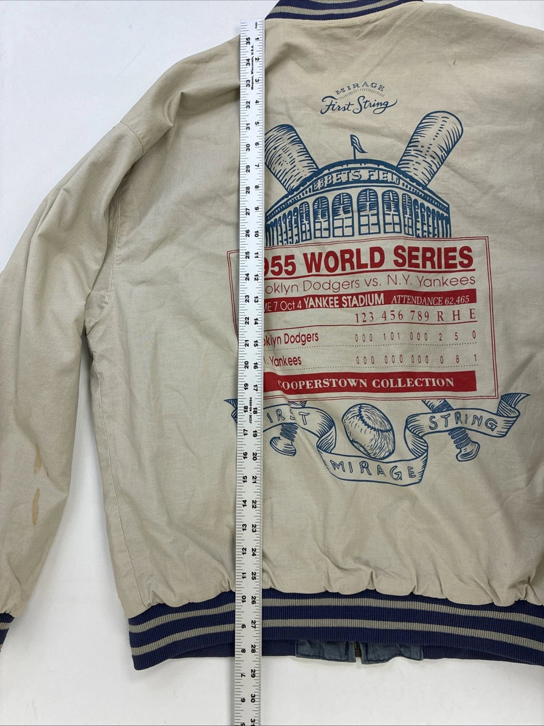 Vintage Brooklyn Dodgers Mirage Reversible Bomber Jacket Size XL MLB