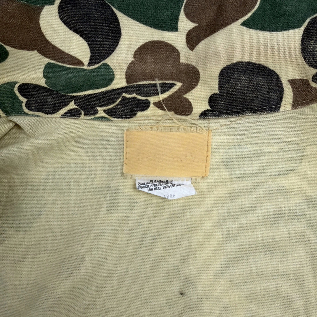 Vintage Deerskin Duck Camo Light Hunting Shirt Jacket Size XL Talon Zip