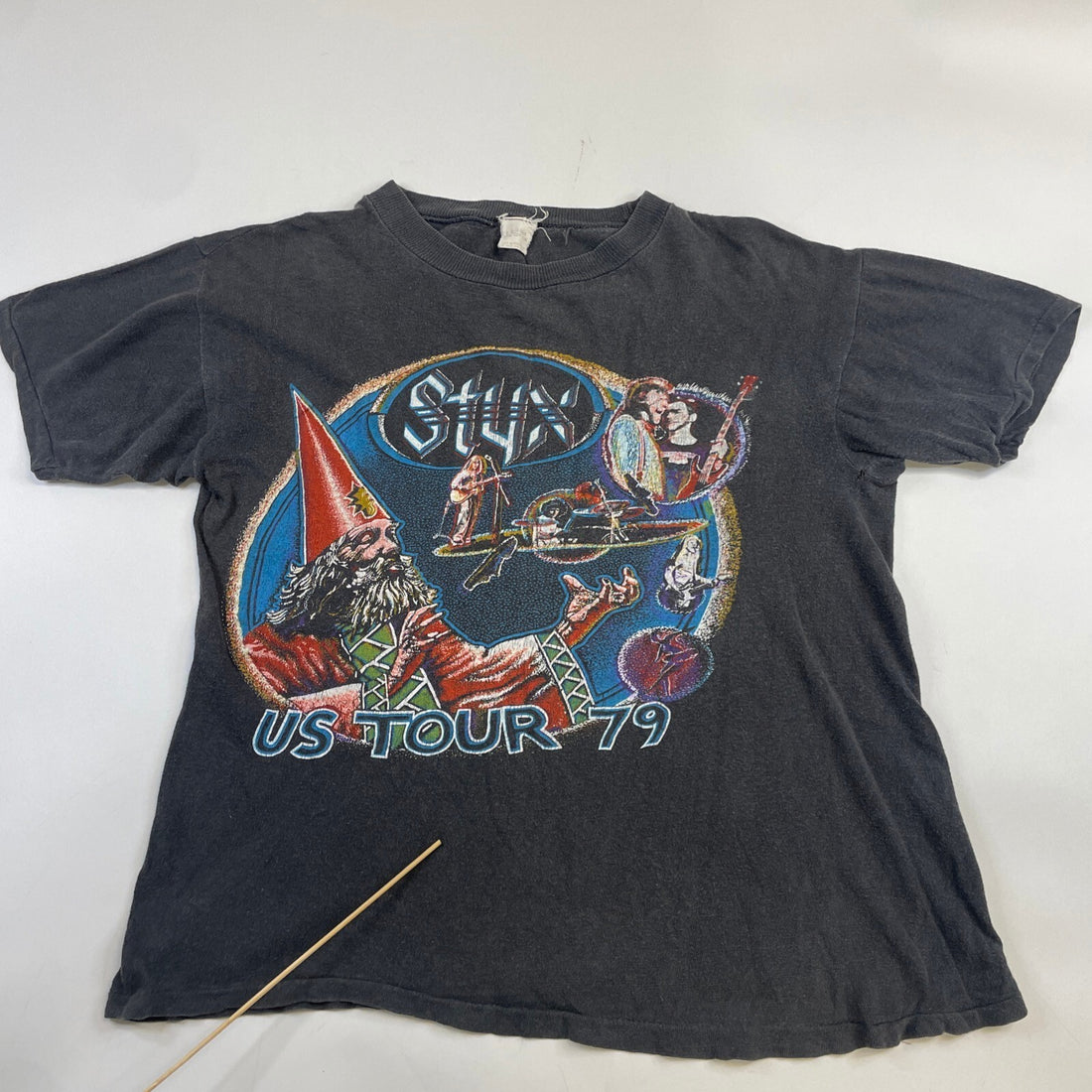 Vintage Styx US Tour T-Shirt Size Small Double Sided 1979 70s