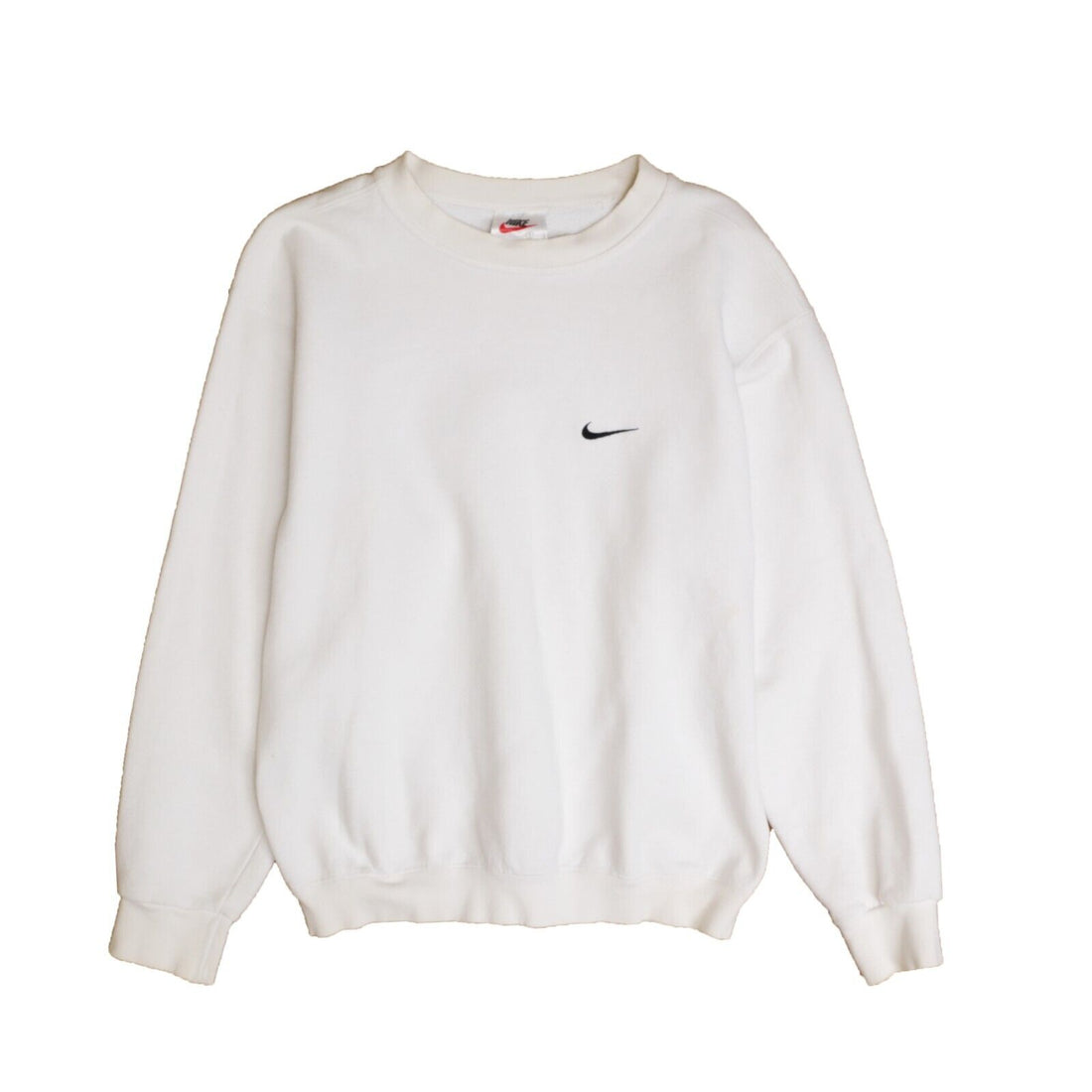 Vintage Nike Sweatshirt Crewneck Size Small White Embroidered Swoosh 90s
