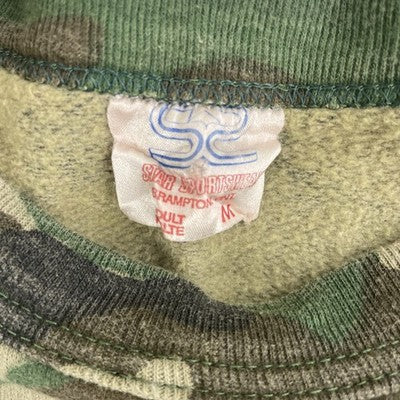 Vintage Woodland Camo Crewneck Sweatshirt Size Medium