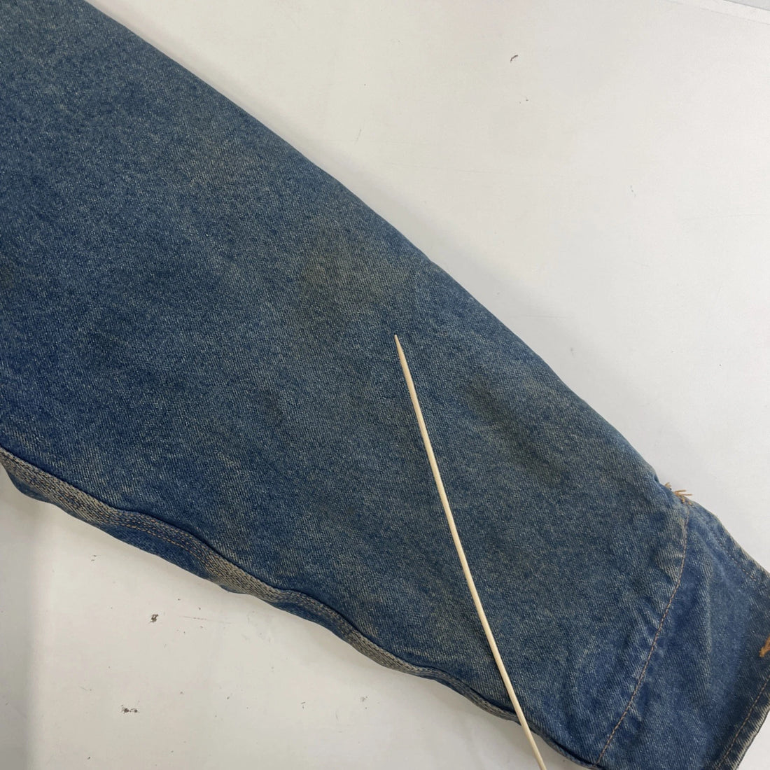 Denim Jacket Size Medium Plaid Lined Corduroy Collar