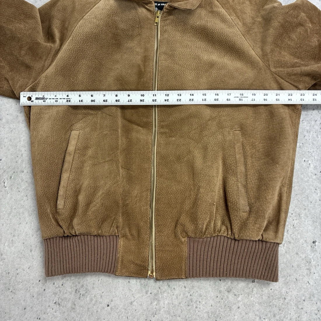 Vintage Brazil Leather Suede Bomber Jacket Size 42