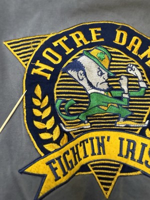 Vintage Notre Dame Fighting Irish Nutmeg Campri Bomber Jacket Size XL 90s NCAA