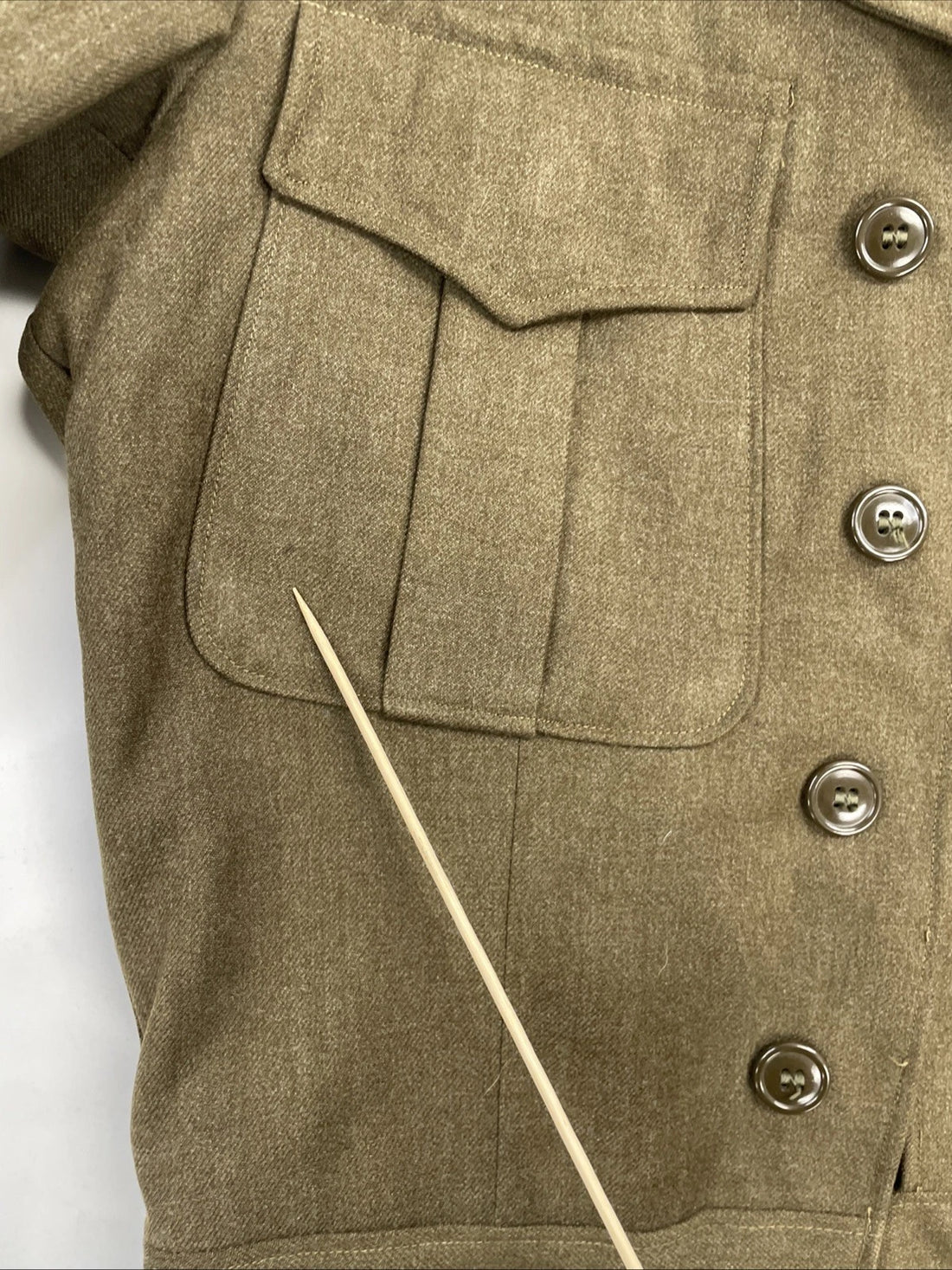 Vintage Military Army Wool Coat Jacket Size 34R O.D. Jules Segal & Co. 1946 40s