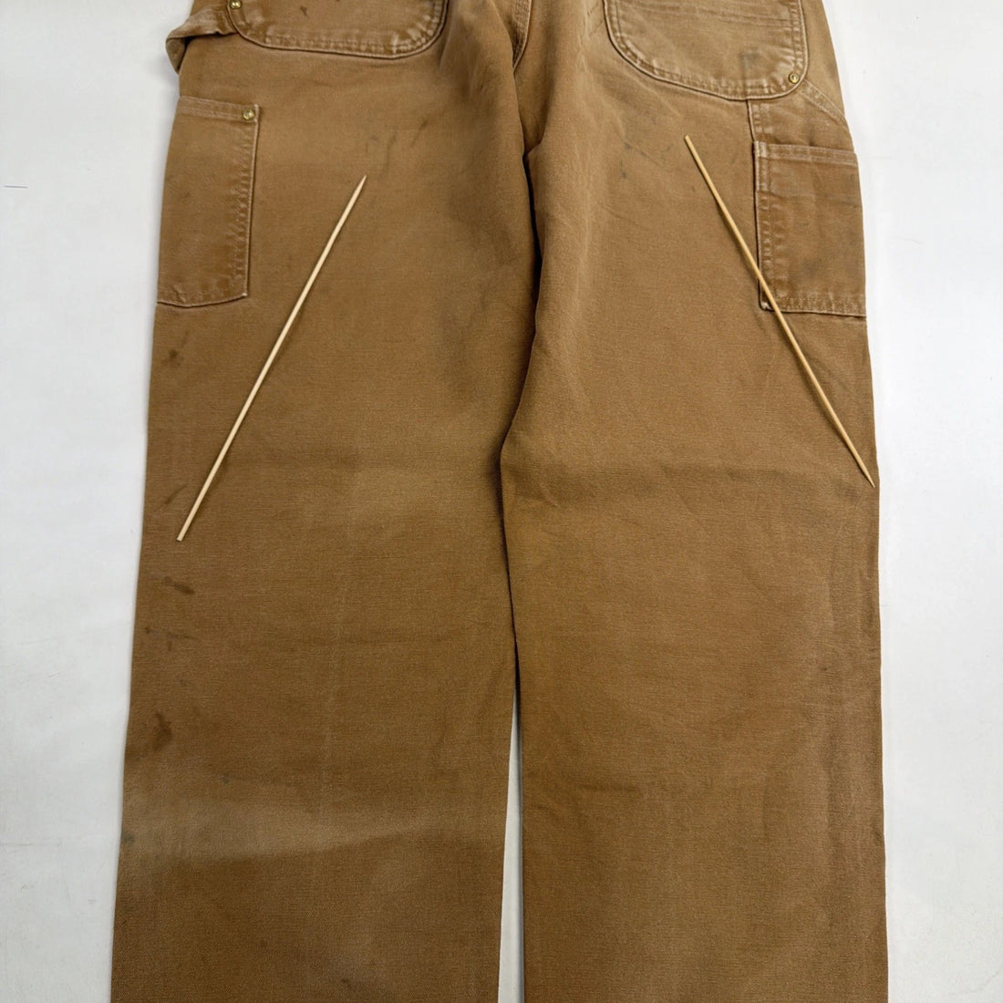Carhartt Canvas Double Knee Carpenter Work Pants Size 36 X 30 B01 BRN