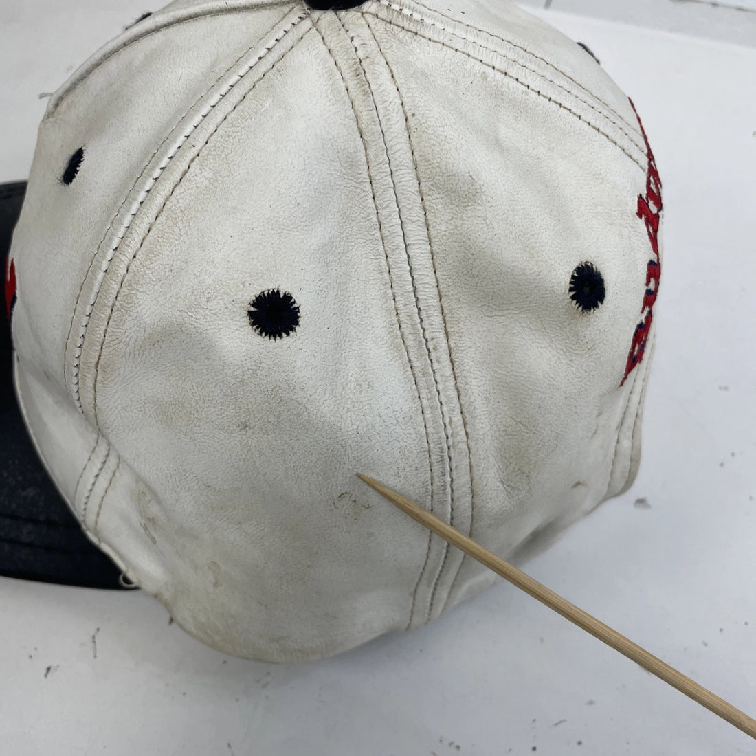 Vintage Budweiser Bud Beer Leather Hat Cap OSFA