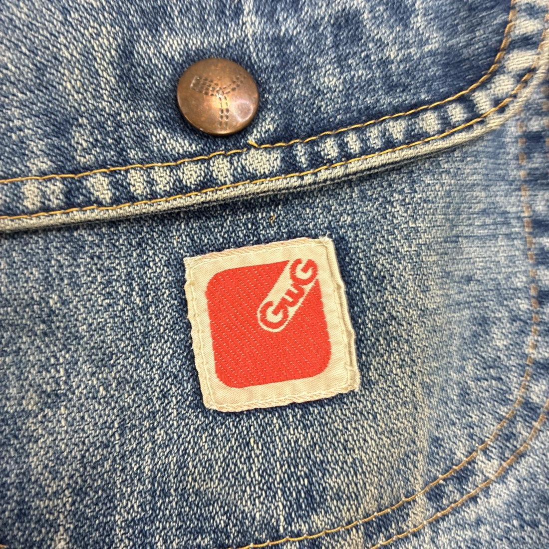 Vintage GWG Denim Vest Jacket Size Large