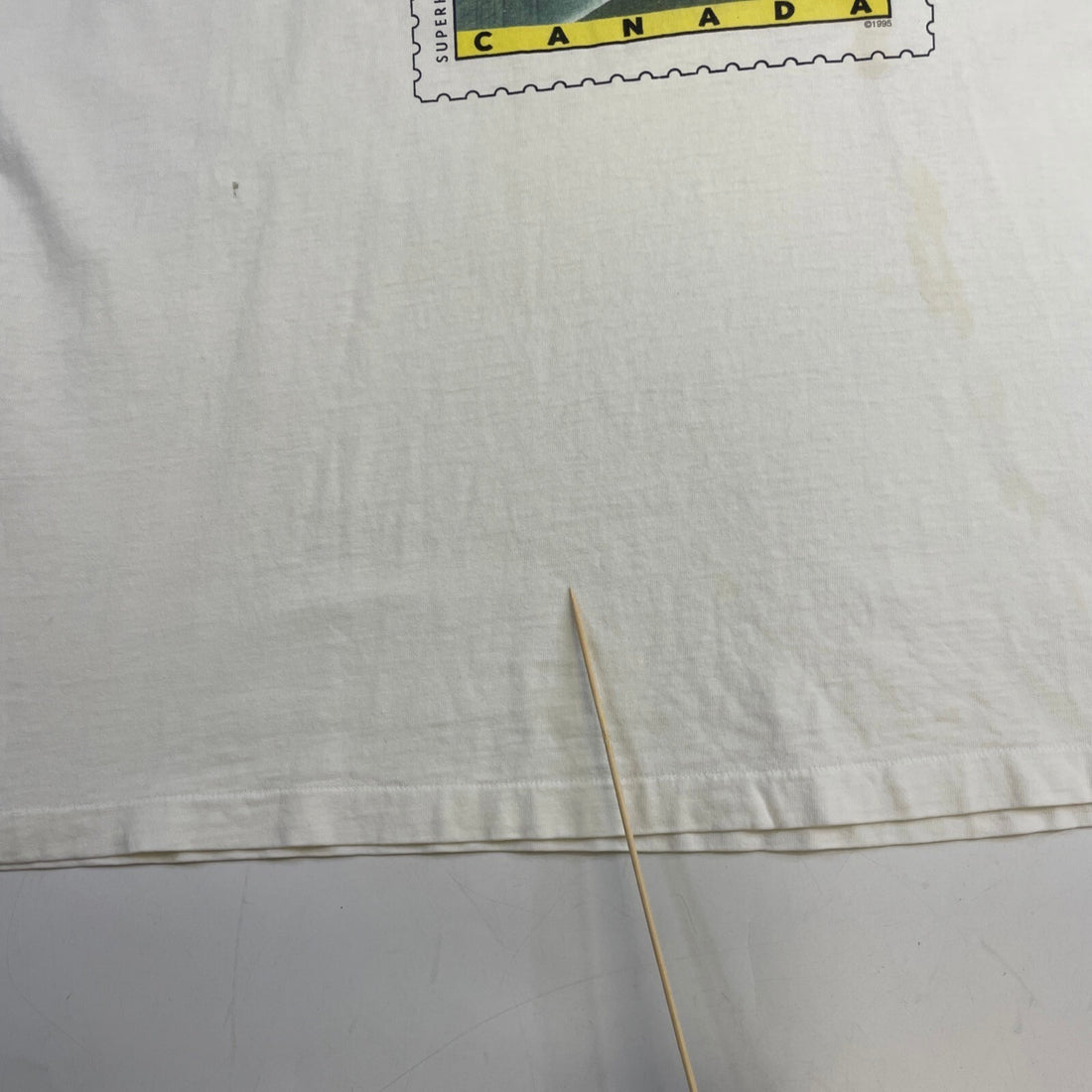 Vintage Fleur De Lys Superheros Stamp T-Shirt Size XL 1995 90s