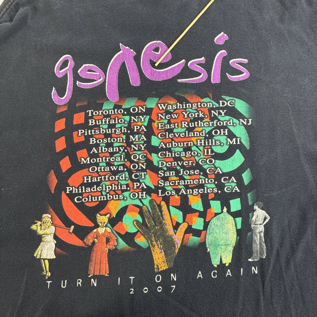 Genesis Turn It On Again 2007 Tour T-Shirt Size XL
