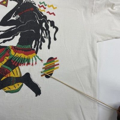 Vintage Jamaica Tribal Reggae T-Shirt Size XL 90s