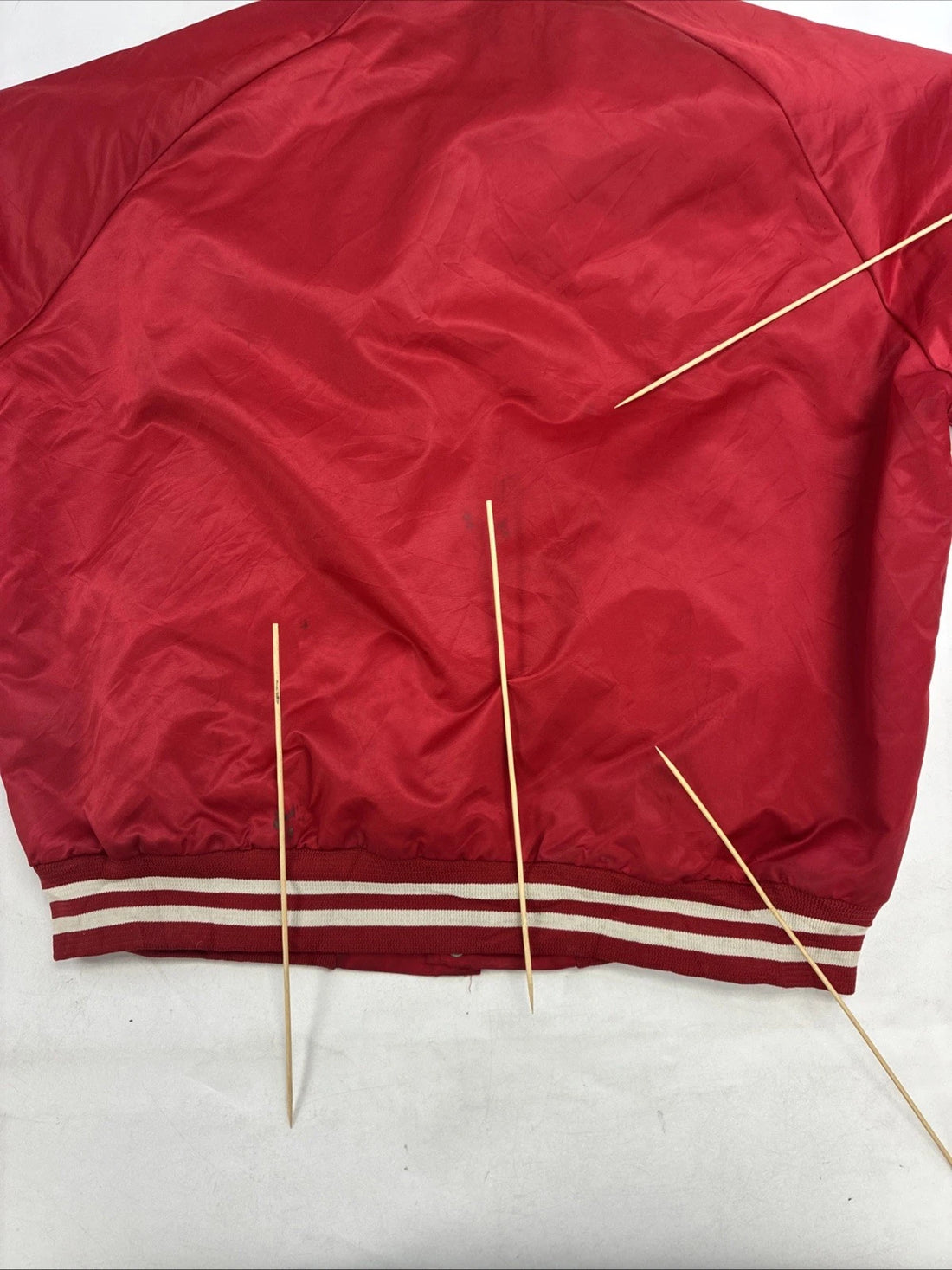 Vintage Detroit Red Wings Chalk Line Satin Bomber Jacket Size XL NHL