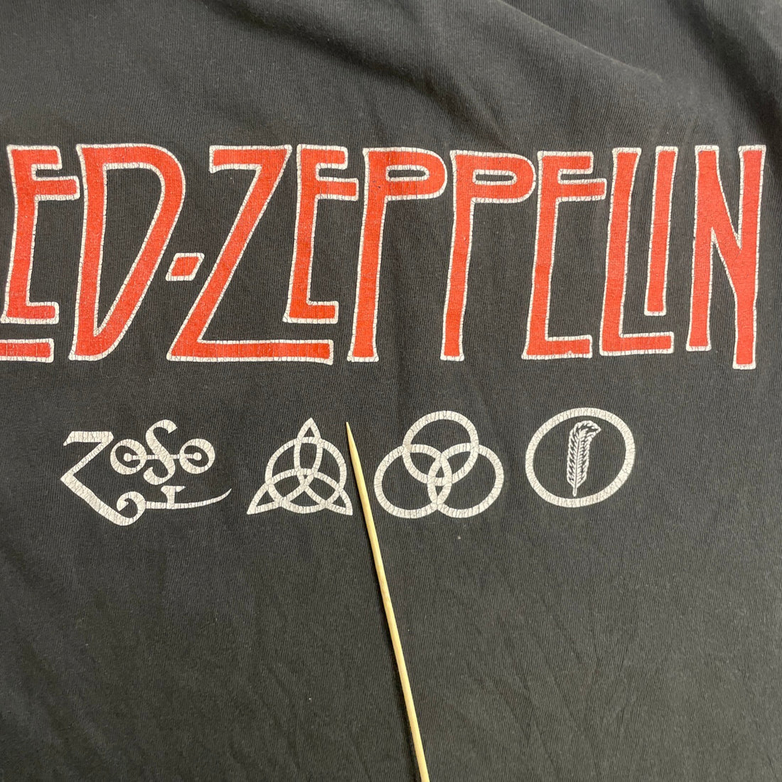 Vintage Led Zeppelin Zoso T-Shirt Size Large Band Tee