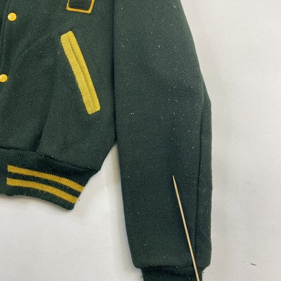 Vintage King Philip Cheerleader Captain Wool Varsity Jacket 40 Green