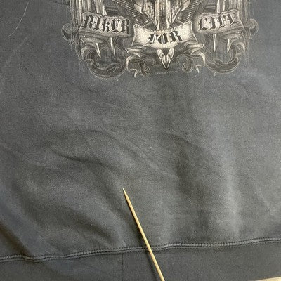 Ride Or Die Biker For Life Full Zip Sweatshirt Hoodie Size XL