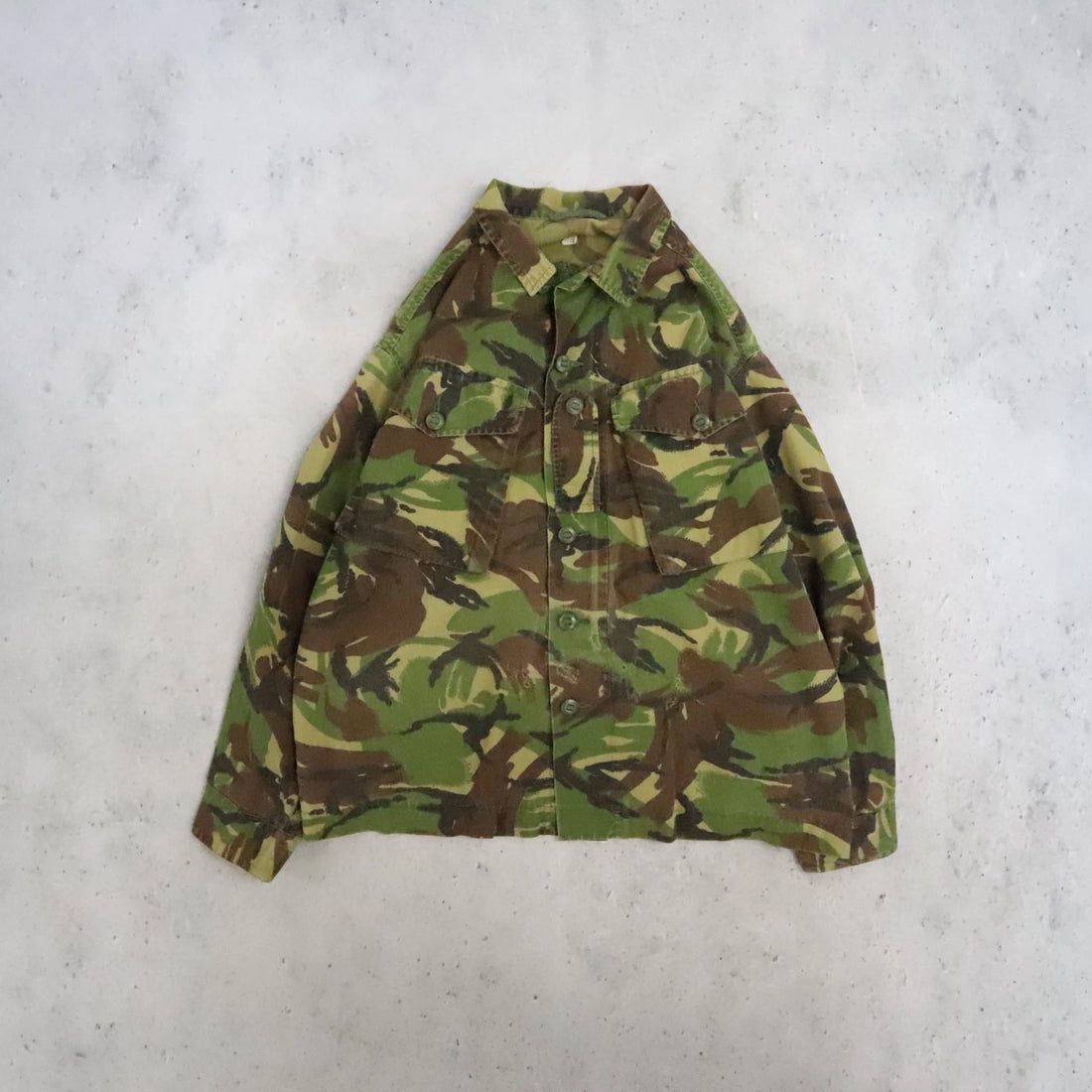 Vintage British Camo Combat Shirt Jacket Size XL