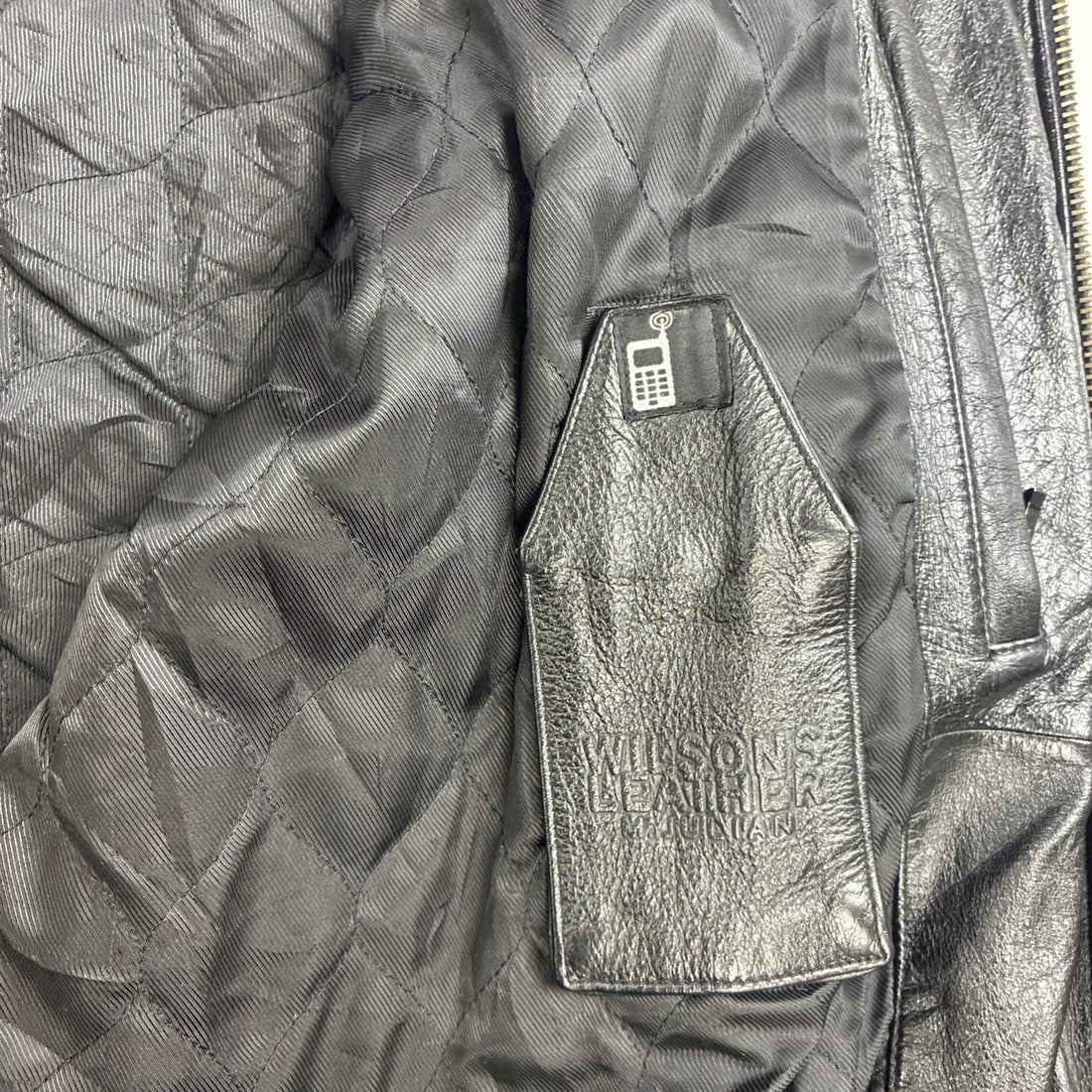 Wilsons M Julian Leather Coat Jacket Size XL Black