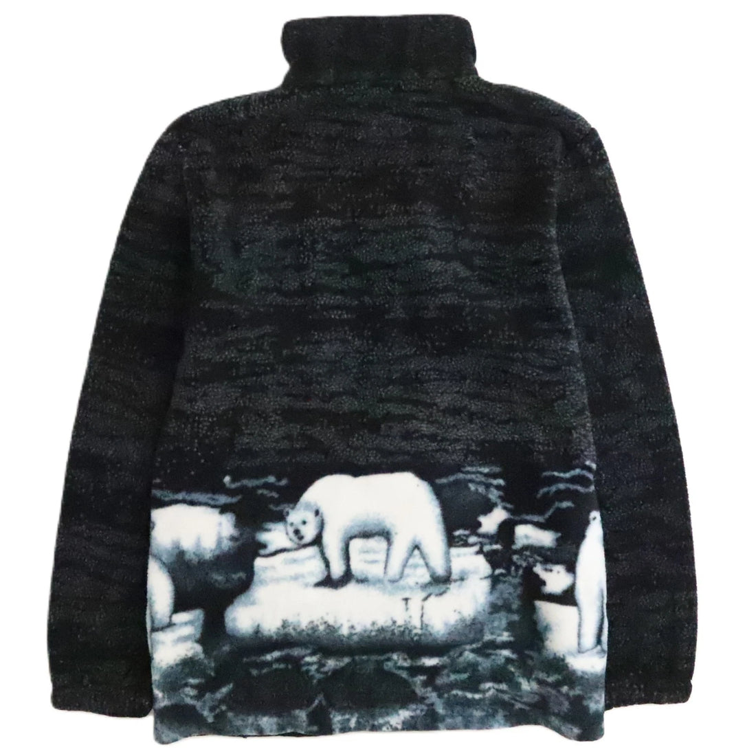 Vintage Polar Bear Arctic Winter Fleece Jacket Size Small Nature