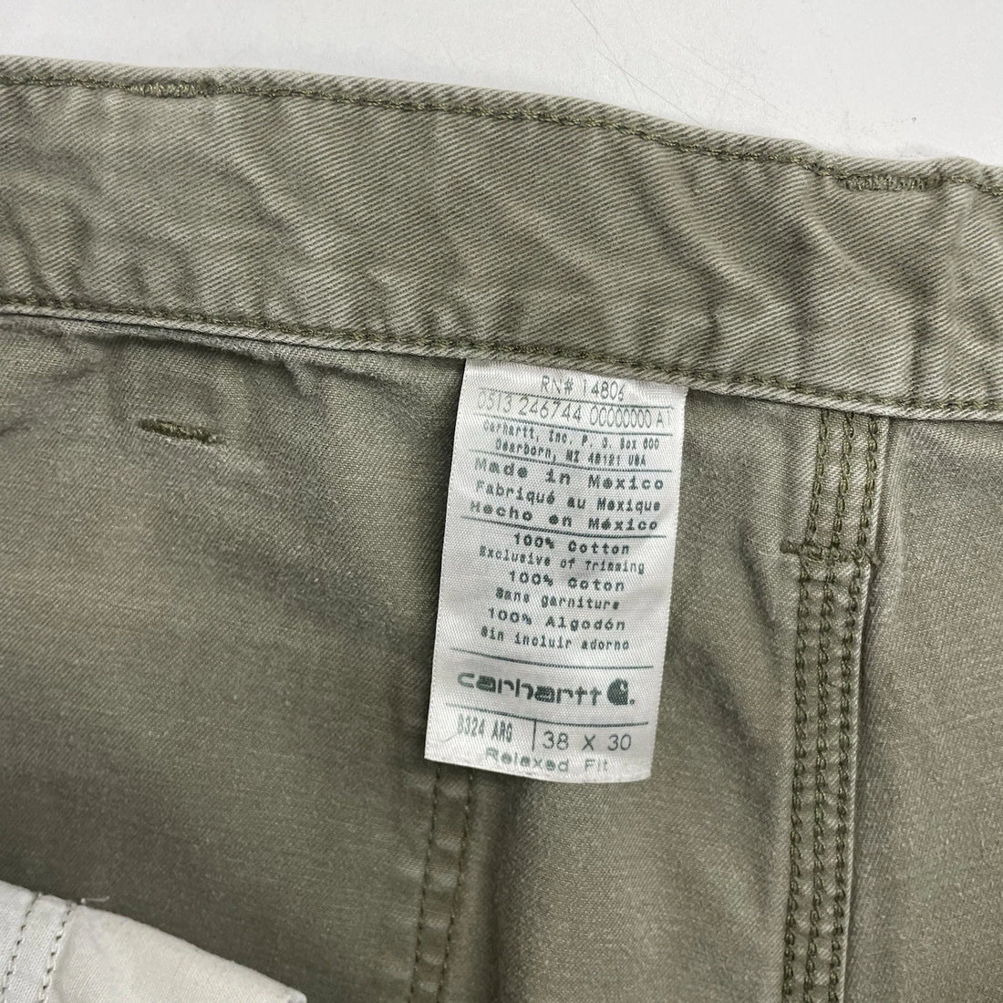 Carhartt Carpenter Work Pants Size 38 X 30 Green