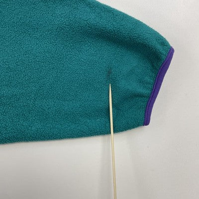 Vintage L.L. Bean Pullover Fleece Jacket Size Small Teal