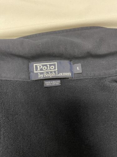 Vintage Polo Ralph Lauren Sweatshirt Size Large Navy Blue Full Zip