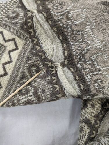 Vintage Coogi 3D Knit Crewneck Sweater Size Large Gray Made Australia