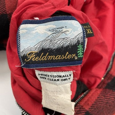 Vintage Fieldmaster Wool Bomber Jacket Size XL Buffalo Plaid Reversible