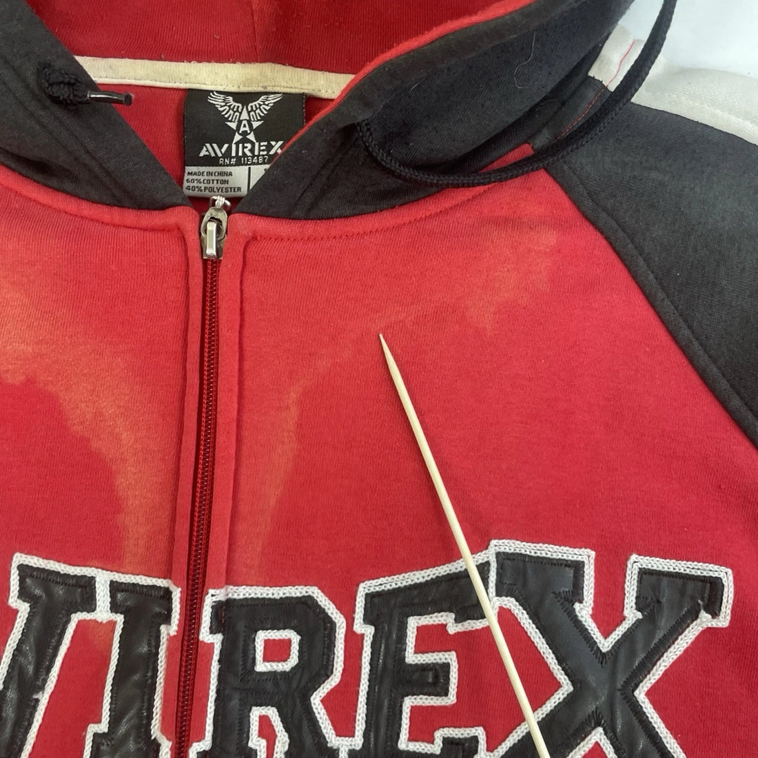 Vintage Avirex Full Zip Sweatshirt Hoodie Size XL Y2K