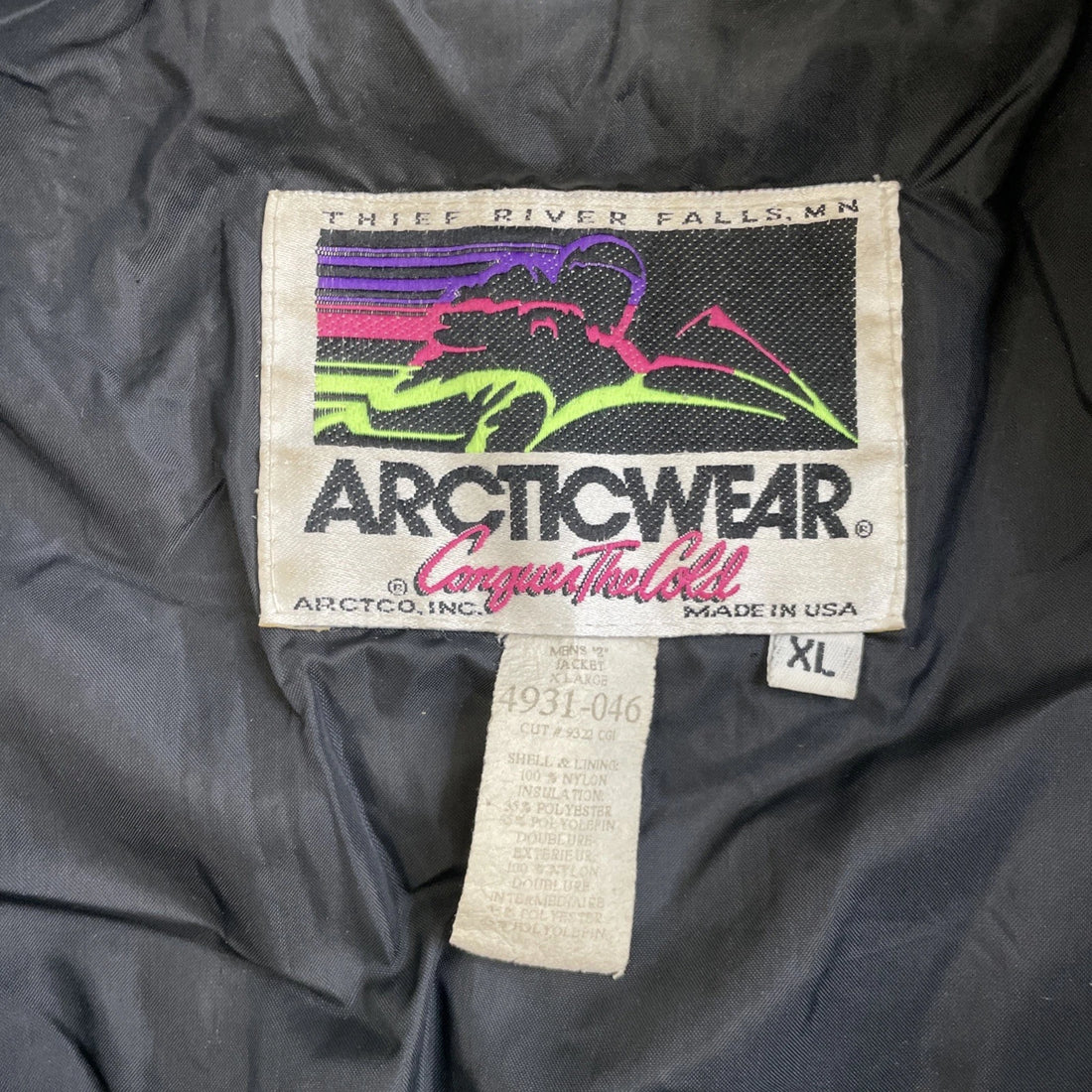 Vintage Arctic Cat Arctic Wear Snowmobile Racing Jacket Size XL