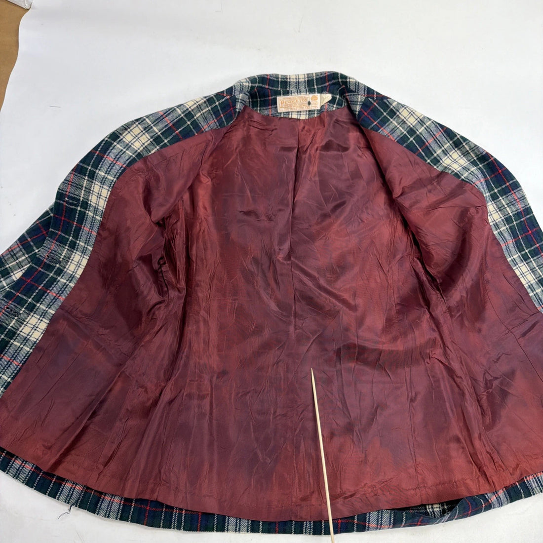 Vintage Pendleton Wool Blazer Coat Jacket Womens Size 6 Plaid