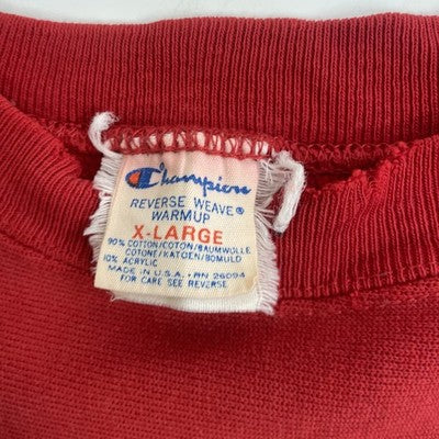 Vintage Penn Champion Reverse Weave Crewneck Sweatshirt Size XL Red 80s