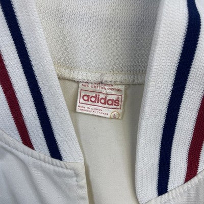 Vintage Adidas Trefoil Bomber Jacket Size Large 70s 80s