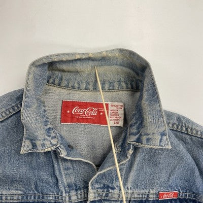 Vintage Coca-Cola Denim Jacket Size Large Coke Promo