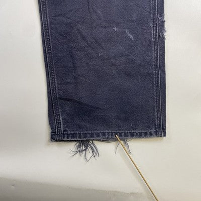 Vintage Carhartt Canvas Carpenter Work Pants Size 38 X 34 Blue