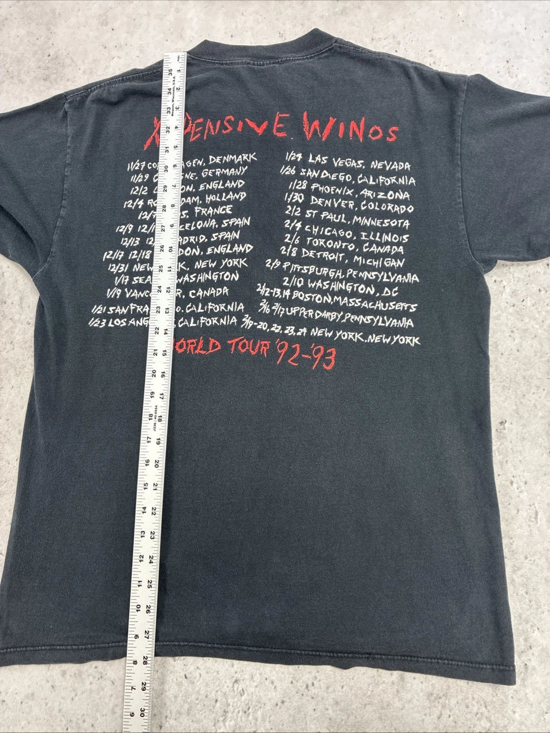 Vintage Main Offender X-Pensive Winos Brockum Band T-Shirt Size Large 1992 90s