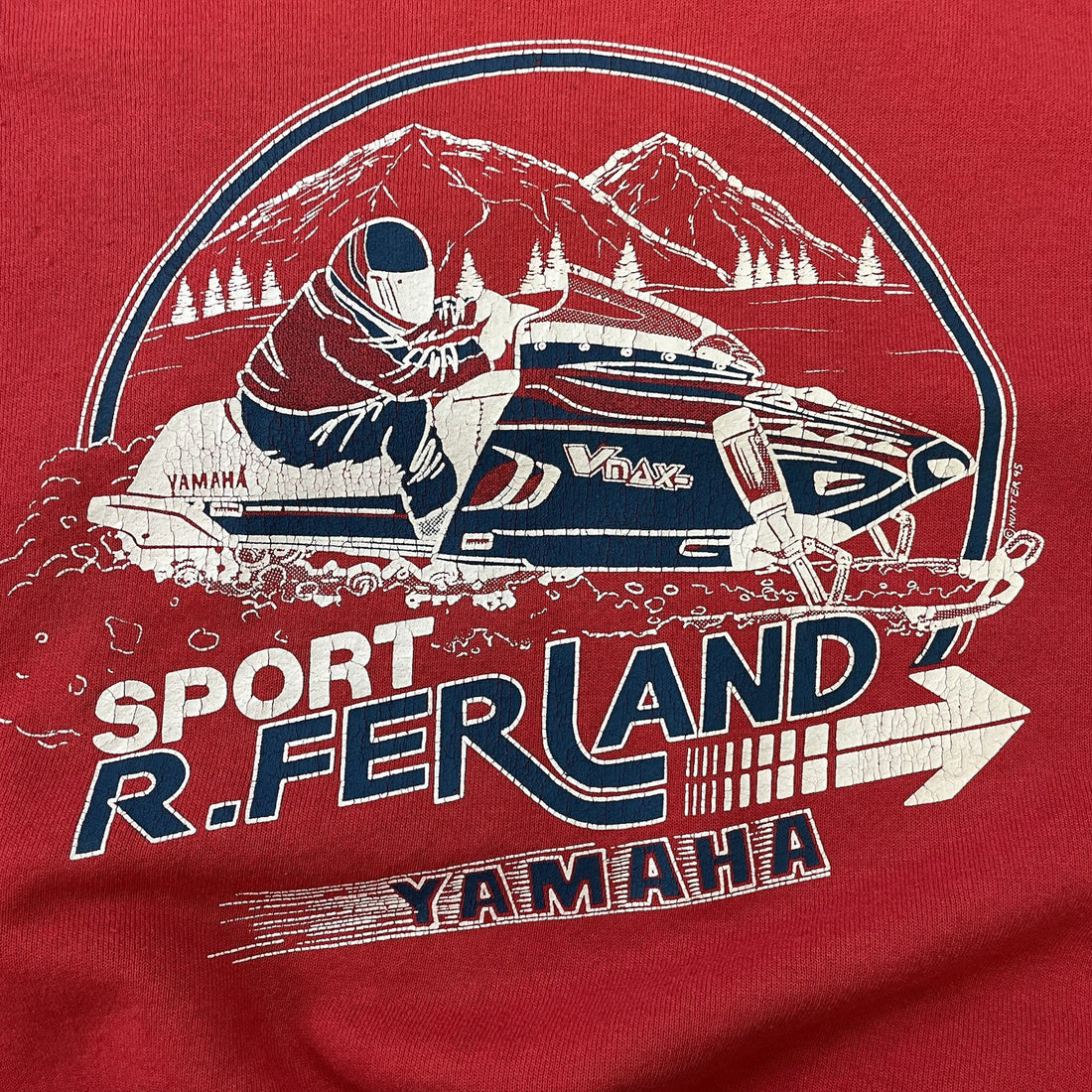 Vintage Yamaha Snowmobile Racing Crewneck Sweatshirt Size Large